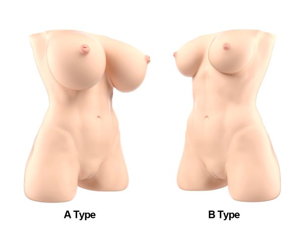 Мастурбатор-торс Naked Factory JESSICA B TYPE, естественная грудь, очень реалистичный, сквозной