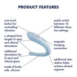 Вибратор для пар Satisfyer Double Classic Light с одним моторчиком