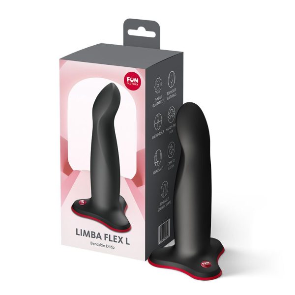 Фаллоимитатор Fun Factory LIMBA FLEX синий, гибкий, с эффектом памяти, подходит для точки G