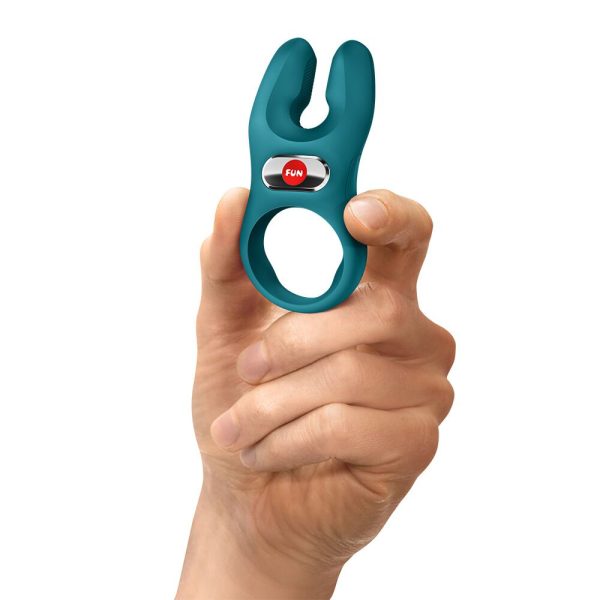 Эрекционное виброкольцо с двойной стимуляцией клитора Fun Factory NŌS PRO Bottle 2 мотора