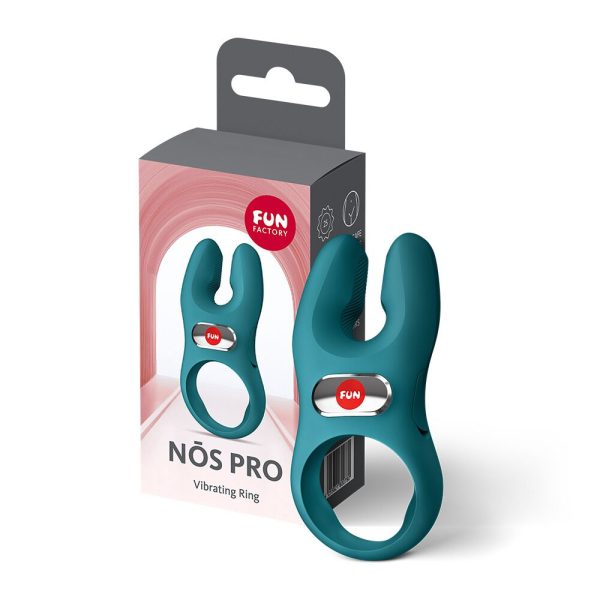 Эрекционное виброкольцо с двойной стимуляцией клитора Fun Factory NŌS PRO Bottle 2 мотора