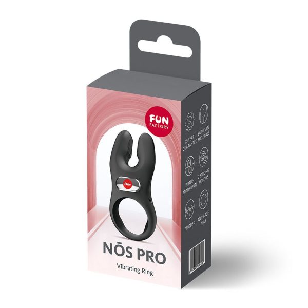Эрекционное виброкольцо с двойной стимуляцией клитора Fun Factory NŌS PRO 2 мотора