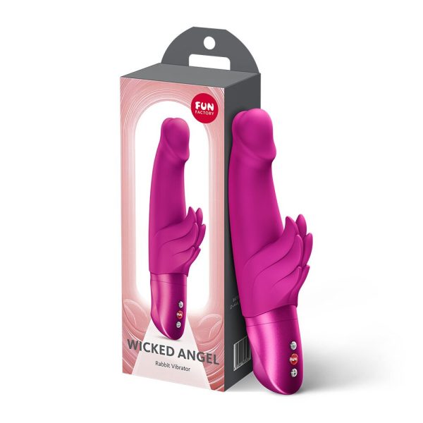 Вибратор-кролик Fun Factory Wicked Angel Magenta, 10 режимов, работает от батареек