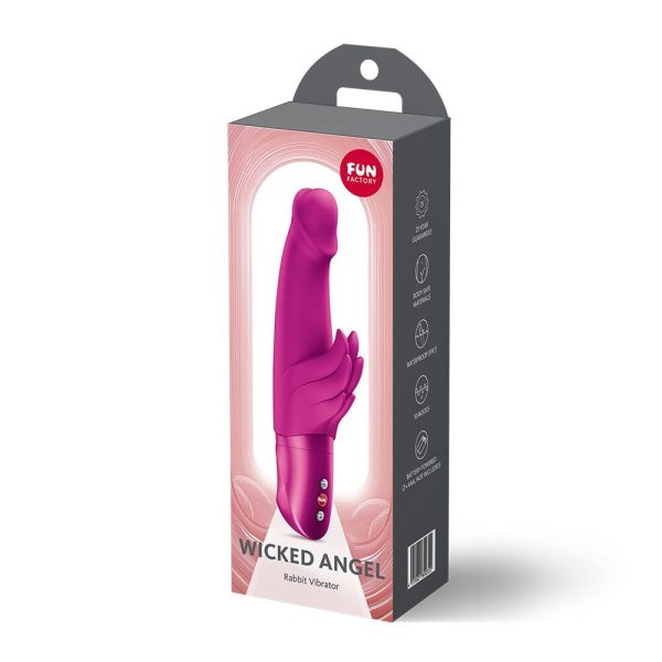 Вибратор-кролик Fun Factory Wicked Angel Magenta, 10 режимов, работает от батареек