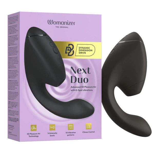 Двойной вакуумный клиторальный стимулятор с вибрацией Womanizer Next Duo