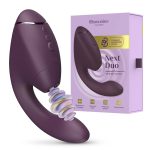 Двойной вакуумный клиторальный стимулятор с вибрацией Womanizer Next Duo - Dark