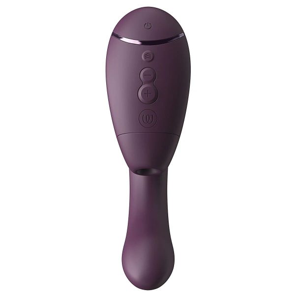Двойной вакуумный клиторальный стимулятор с вибрацией Womanizer Next Duo - Dark