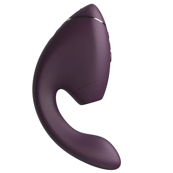 Двойной вакуумный клиторальный стимулятор с вибрацией Womanizer Next Duo - Dark
