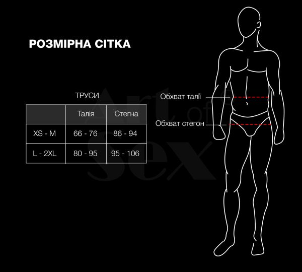 Чоловічі труси з сітки Art of Sex — Demir, колір розмір L–2XL
