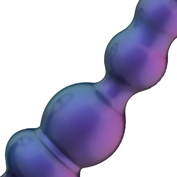 Анальный вибратор с эрекционным кольцом Hueman - Stellar Force Anal Beads with Cockring