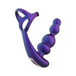 Анальный вибратор с эрекционным кольцом Hueman - Stellar Force Anal Beads with Cockring