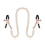 Затискачі для сосків з перлинним ланцюжком Rosy - Nipple Clamps Pearls