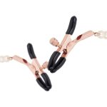 Затискачі для сосків з перлинним ланцюжком Rosy - Nipple Clamps Pearls