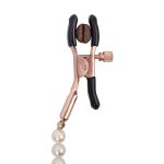 Затискачі для сосків з перлинним ланцюжком Rosy - Nipple Clamps Pearls