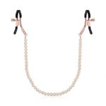 Затискачі для сосків з перлинним ланцюжком Rosy - Nipple Clamps Pearls