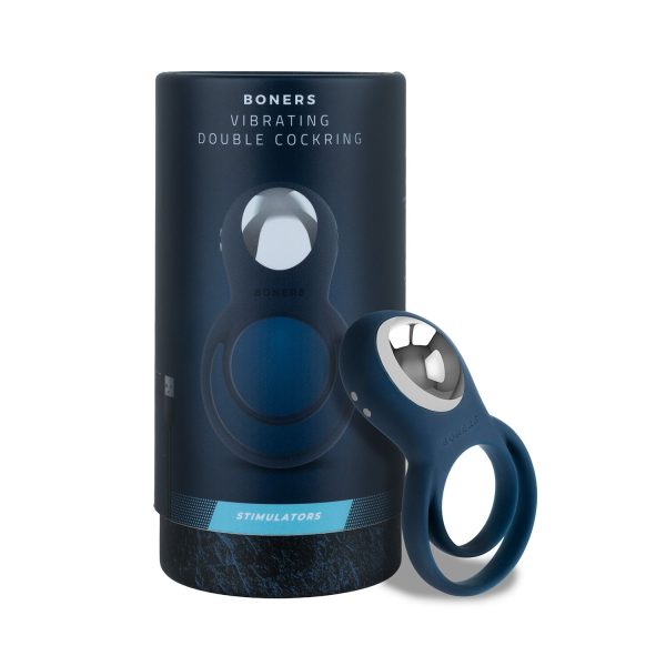 Эрекционное кольцо Boners Vibrating Double Cock Ring