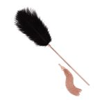 Лоскітка з металевим флогером Rosy - Feather Tickler & Whip