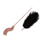 Лоскітка з металевим флогером Rosy - Feather Tickler & Whip