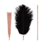 Лоскітка з металевим флогером Rosy - Feather Tickler & Whip