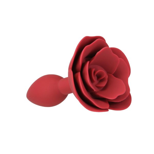 Силиконовая анальная пробка Lux Active с розой - Rose Silicone Anal Plug