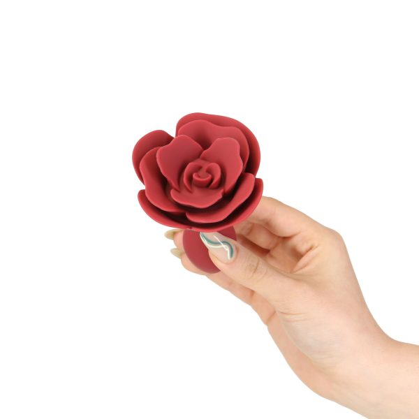 Силиконовая анальная пробка Lux Active с розой - Rose Silicone Anal Plug