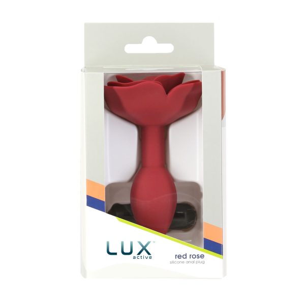 Силиконовая анальная пробка Lux Active с розой - Rose Silicone Anal Plug