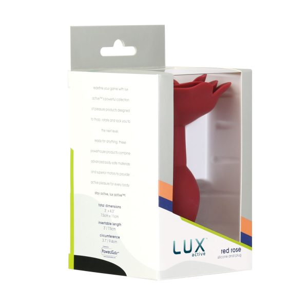 Силиконовая анальная пробка Lux Active с розой - Rose Silicone Anal Plug