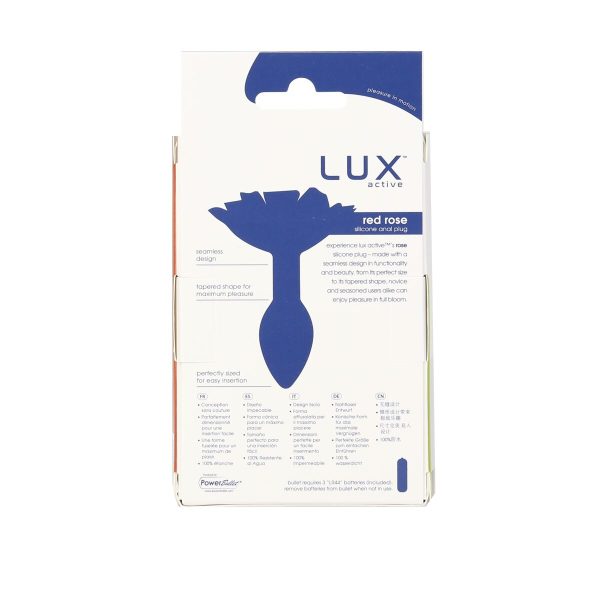 Силиконовая анальная пробка Lux Active с розой - Rose Silicone Anal Plug