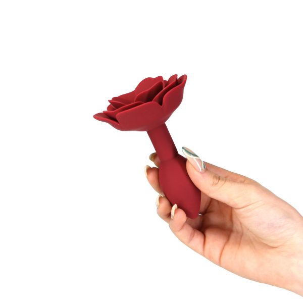 Силиконовая анальная пробка Lux Active с розой - Rose Silicone Anal Plug