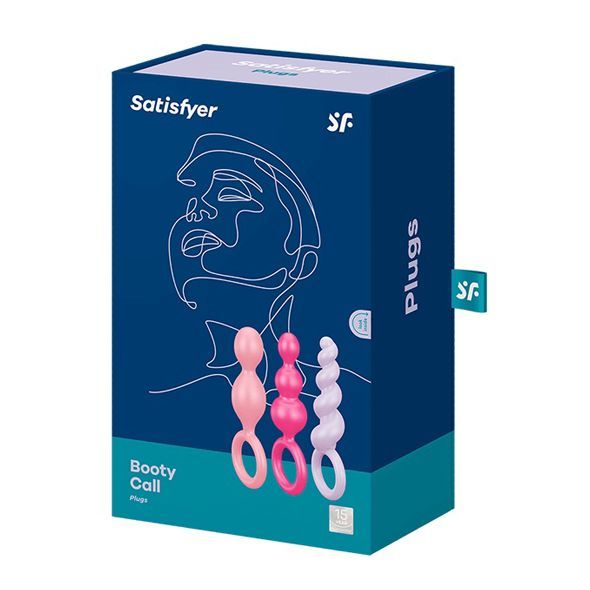 Набір анальних іграшок Satisfyer Plugs colored (set of 3) - Booty Call (м'яте паковання!!!)