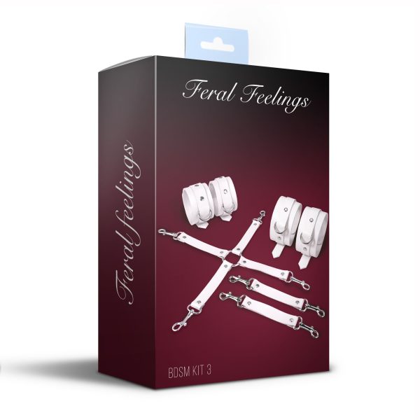 Набір для БДСМ Feral Feelings BDSM Kit 3 наручники, поножі, хрестовина