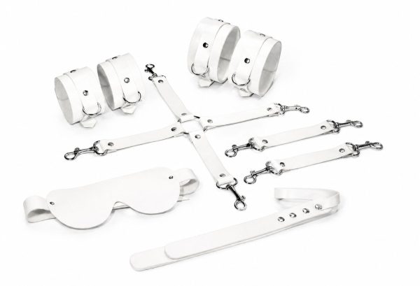 Набір Feral Feelings BDSM Kit 5 наручники, поножі, хрестовина, маска, падл