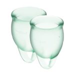 Набор менструальных чаш Satisfyer Feel Confident (light green), 15мл и 20мл