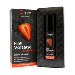 Рідкий вібратор Orgie High Voltage – Strawberry, 15 мл, ефект мурашок, дуже потужний, смак полуниці