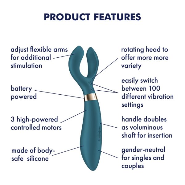 Вибратор для пар Satisfyer Endless Fun Battery Series, три мотора, многофункциональный