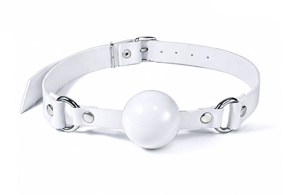 Кляп силіконовий Feral Feelings Silicon Ball Gag ремінець, біла кулька