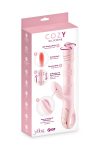Вибратор-кролик 5в1 Yoba Cozy, вибрация, ротация, пульсация, жемчужный массаж, нагрев