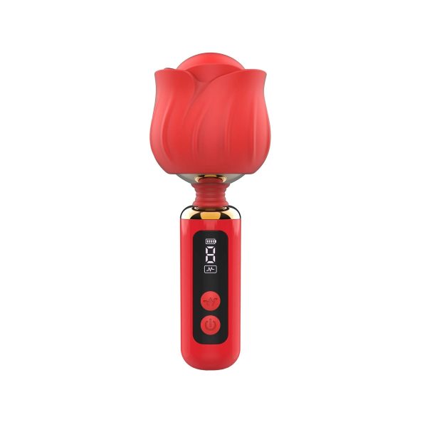 Вибромассажер Loviss Rose Mini Massage Wand Vibrator, головка в виде розы, 9 режимов