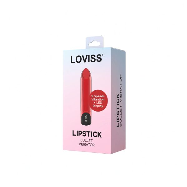 Вибропуля-помада Loviss Lipstick Bullet Vibrator, 9 режимов, перезаряжаемая