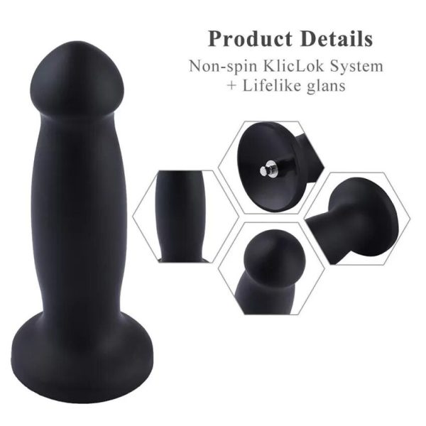 Силиконовый дилдо для секс-машин Hismith 7.2" Silicone Anal Dildo, система KlicLok