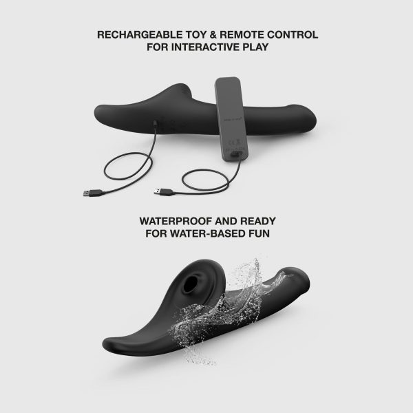 Вібронасадка для страпону з вакуумною стимуляцією Strap-On- e ulti Orgas Dildo
