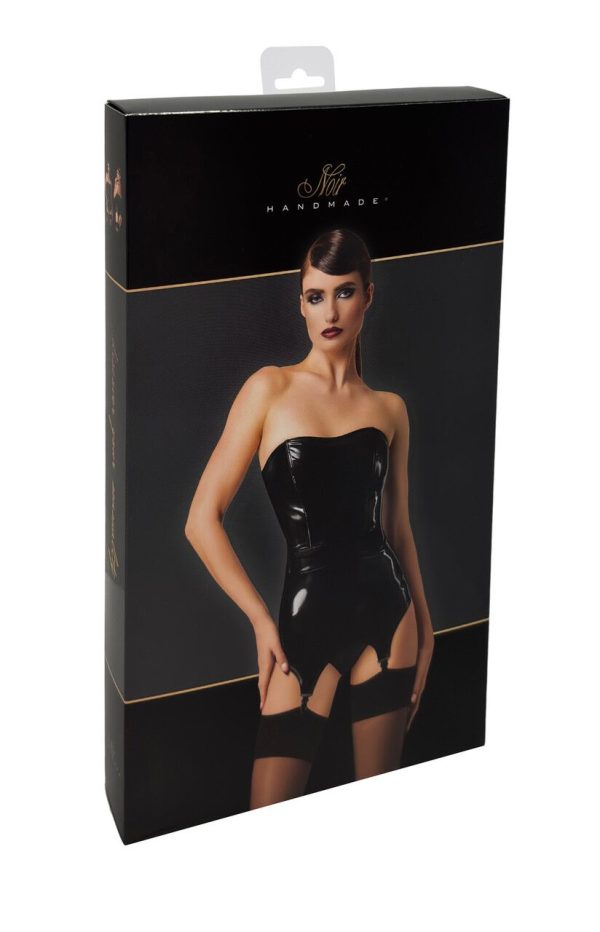 Корсет з підв'язками для панчіх Noir Handmade F381 Dominae Venom PVC corset-belt