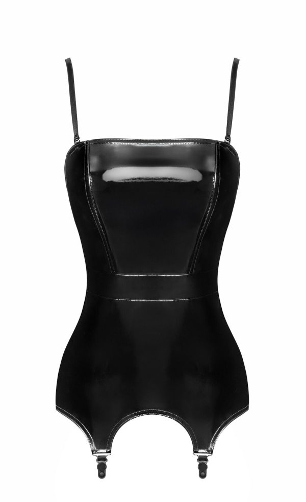Корсет з підв'язками для панчіх Noir Handmade F381 Dominae Venom PVC corset-belt