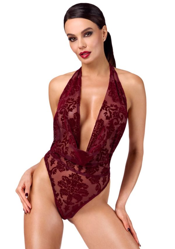 Боді Noir Handmade F386 Kink Royal cascade bodysuit