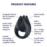 Вибратор на палец и эрекционное кольцо 2в1 Satisfyer Perfect Pair 1