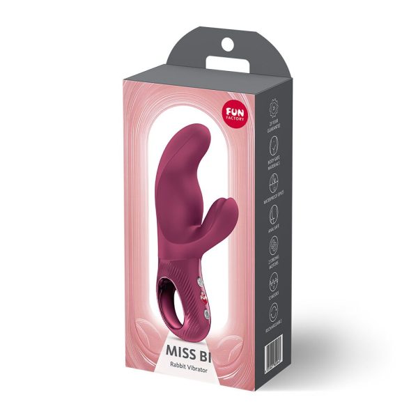 Вибратор-кролик Fun Factory MISS BI Wine 2 независимых мотора, диаметр 4,2 см