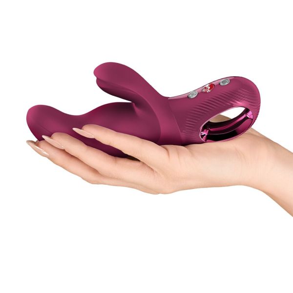 Вибратор-кролик Fun Factory MISS BI Wine 2 независимых мотора, диаметр 4,2 см