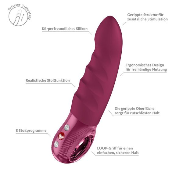 Пульсатор Fun Factory Stronic Deep, Wine 8 режимов работы, перезаряжаемый