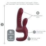 Смарт-пульсатор Magic Motion Magic Duet Bordeaux, подвійний, 10 режимів пульсації, 10 режимів вібрації