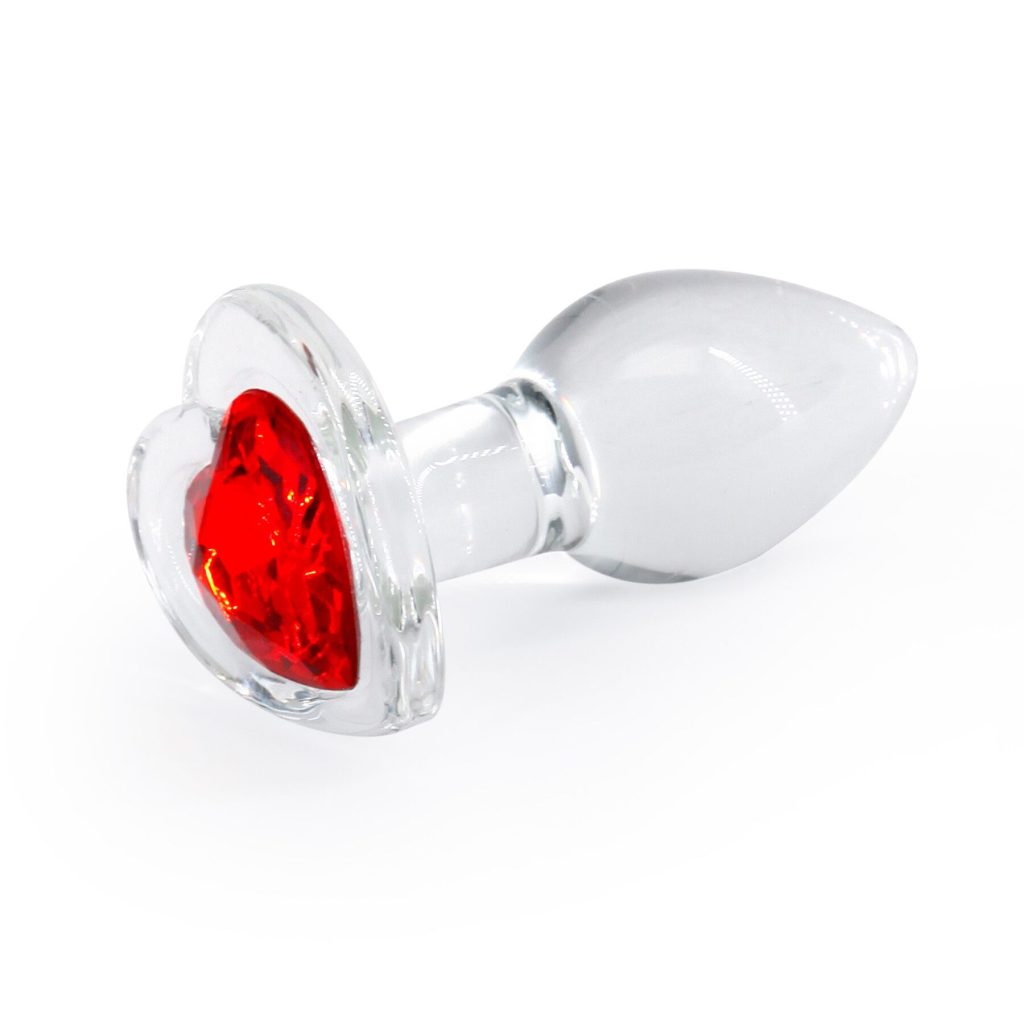 Стеклянная анальная пробка NS Novelties Crystal - Desires - Heart - Small